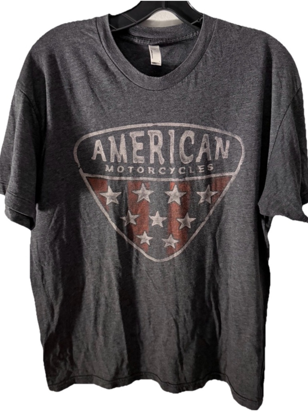 American Motorcycles Gray Vintage style T-shirt American‎ apparel size large